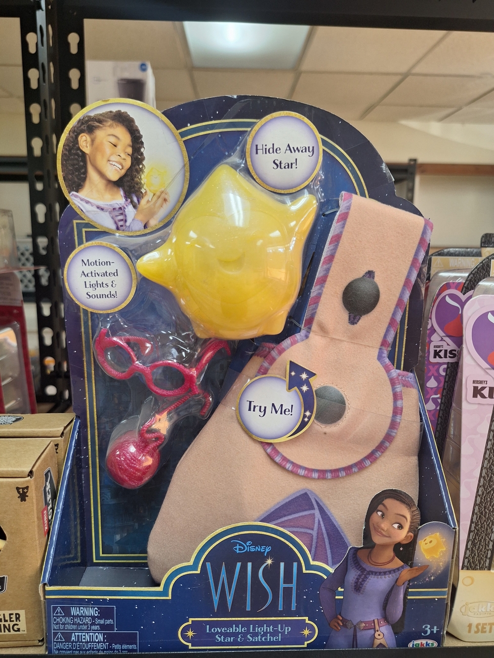 Disney Wish Yellow Star Light-Up Toy with Pink Satchel Accent